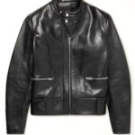 Mens Motorcycle Black Slim Fit Leather Jacket