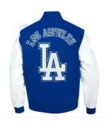 LA Dodgers Animal Print Varsity Jacket - Image 2