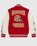 San-Francisco-49ers-OVO-Full-Snap-Red-Varsity-Jacket.webp