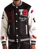 True Religion Playboy Bunny Varsity Jacket