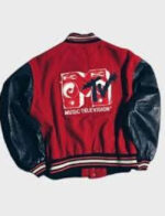 1992 MTV Varsity Red & Black Jacket - Image 2