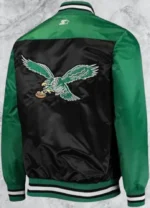 1X Vintage Varsity Windbreaker Satin Jacket Eagle Embroidered Logo Jacket-