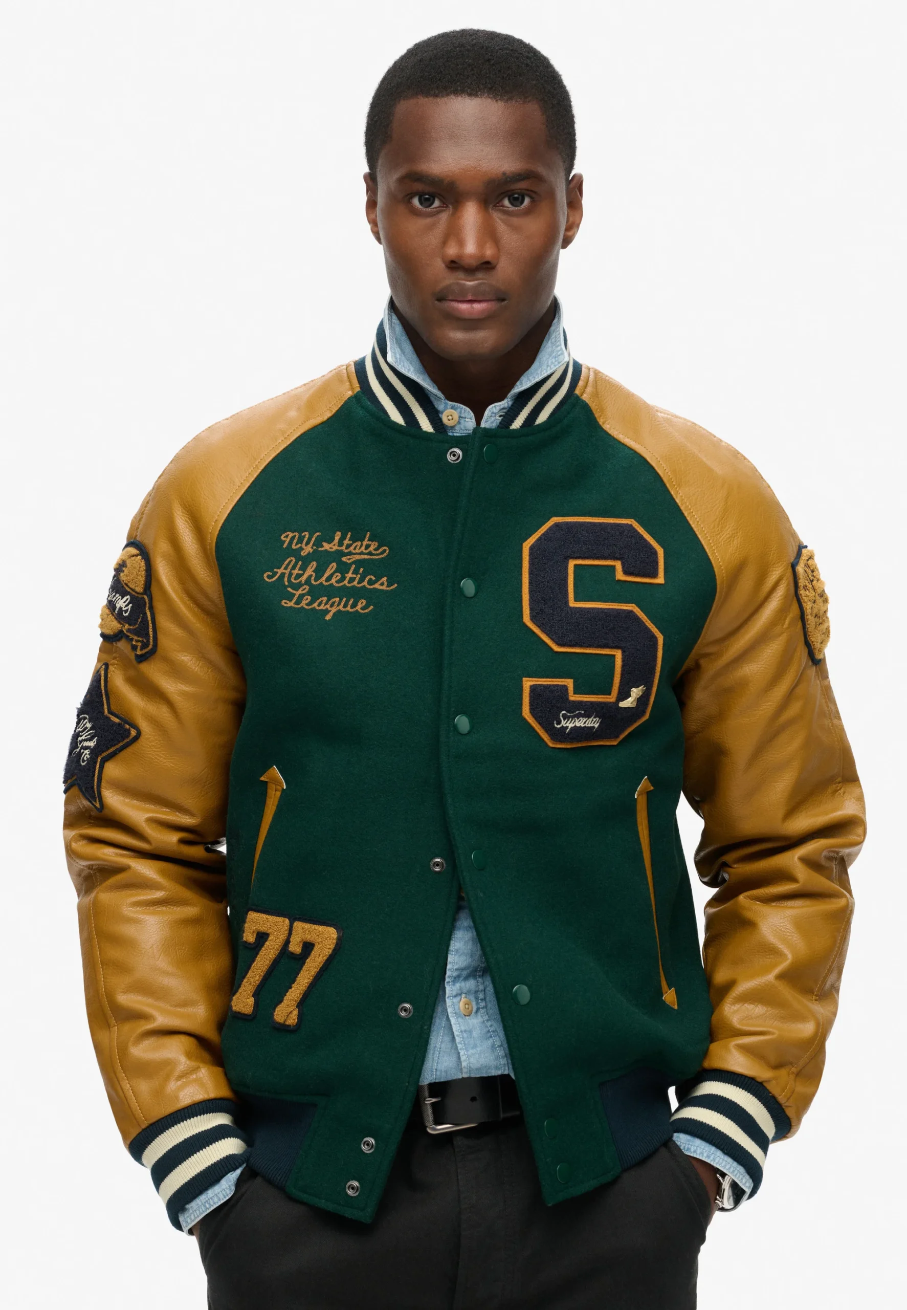 COLLEGE VARSITY PATCHED - Bomber Jacket COLLEGE VARSITY PATCHED - Bomber Jacket