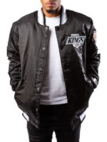 Los-Angeles-Kings-Black-Satin-Jacket