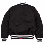 Men's Chicago Bulls New Era x Alpha Industries Black Full-Zip Bomber Jacket-