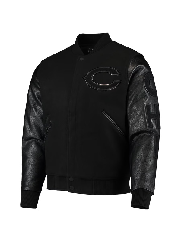 NFL-Chicago-Bears-Black-Varsity-Bomber-Jacket