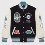 OVO X NFL Miami Dolphins Leather Wool Varsity Jacket Medium M October’s Very Own