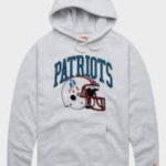 New England Patriots Helmet Retro Hoodie