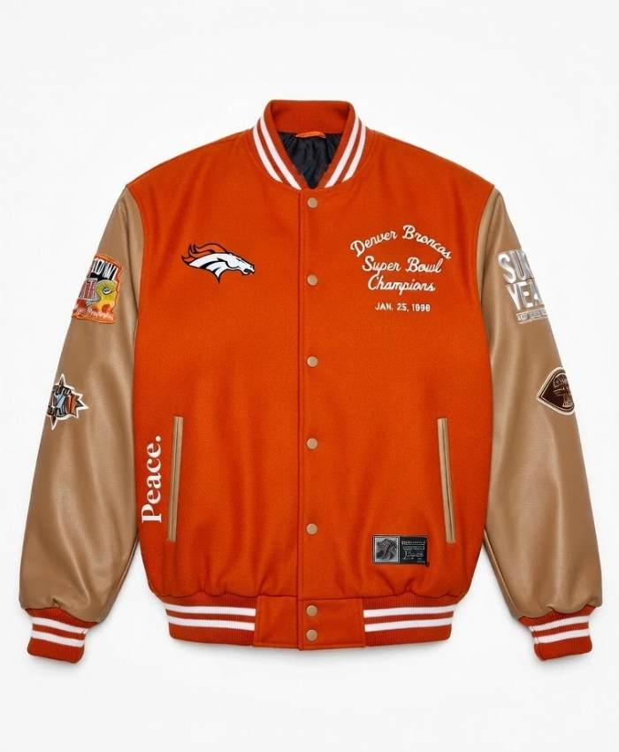 Sixty-Years-Of-Super-Bowl-2026-Denver-Broncos-Super-Bowl-XXXII-Champions-Orange-Wool-Varsity-Jacket