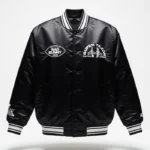 Super-Tazon-x-Bad-Bunny-Black-Starter-Satin-Varsity-Jacket