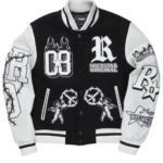 Rune-Black-Varsity-Jacket-Front