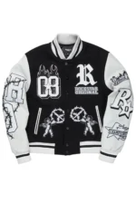 Rune-Black-Varsity-Jacket-Front