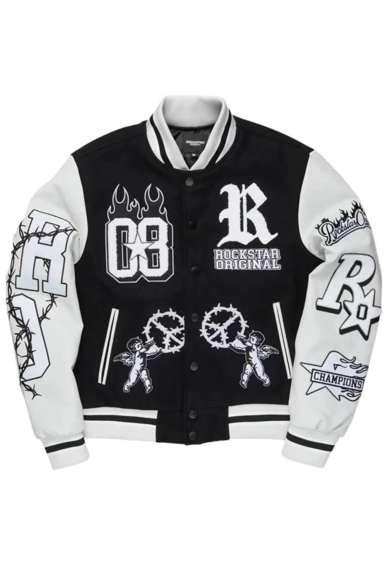 Rune-Black-Varsity-Jacket-Front