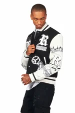 Rune-Black-Varsity-Jacket-Side-View-1