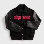 2026-KITH-x-The-Sopranos-Full-Snap-Black-Varsity-Jacket