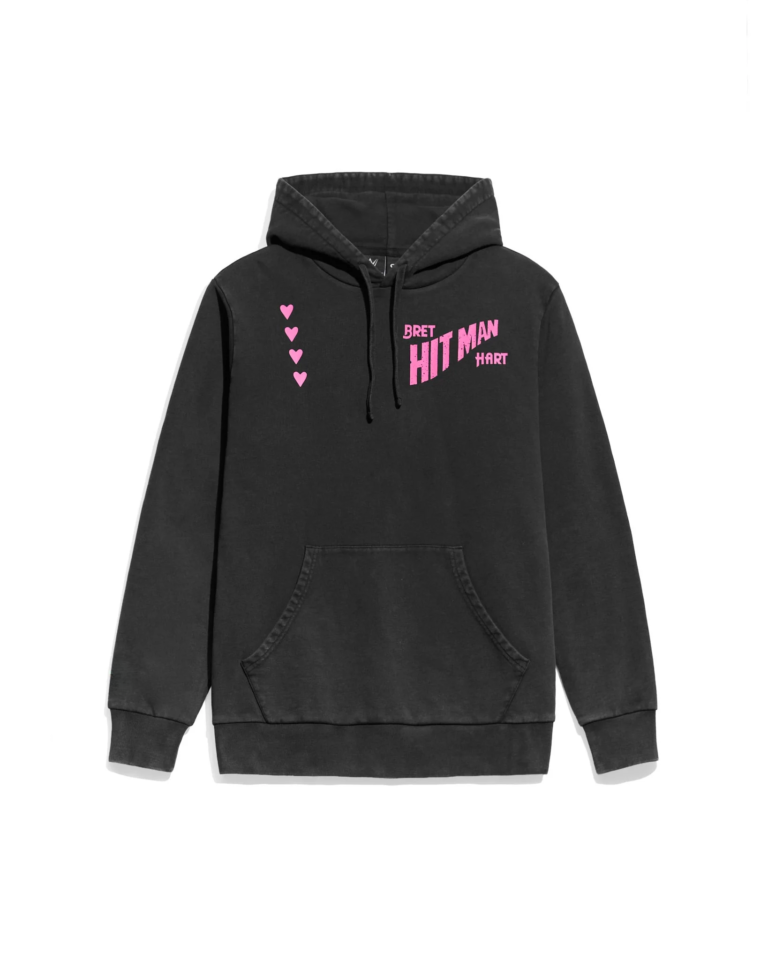 BretHitmanHartBlackHoodieFront