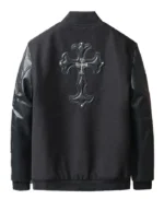 Chrome-Cross-Black-Letterman-Jacket