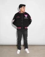 HartFoundationBlackVarsityJacketModel-4