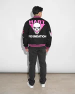 HartFoundationBlackVarsityJacketModel-6