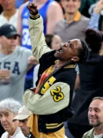 Paris-Olympics-2024-Travis-Scott-Black-and-Off-White-Varsity-Jacket
