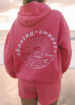 Pink-Palm-Puff-Chasing-Sunsets-Oversized-Hibiscus-Hoodie