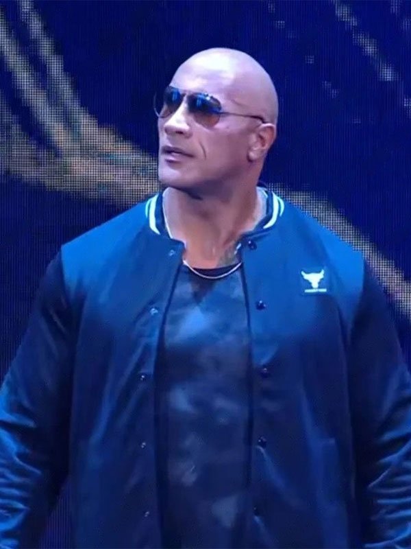 Project-Rock-WWE-Dwayne-Johnson-Black-Varsity-Jacket