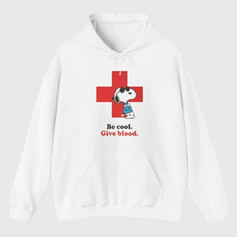 American-Red-Cross-Snoopy-White-Pullover-Hoodie