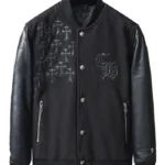 Shop-Chrome-Cross-Varsity-Letterman-Bomber-Black-Jacket