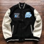 Vintage-Stussy-Big-4-Leather-Wool-Black-Jacket