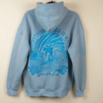 pink palm blue hoodie