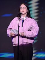 Billie-Eilish-2026-King-Holiday-Observance-2026-MLK-Jr.-Beloved-Community-Awards-Dusty-Pink-Oversized-Balloon-Sleeve-Zipper-Jacket