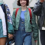 Emma Myers A Good Girl’s Guide To Murder Pip Fitz-Amobi Green Bomber Jacket