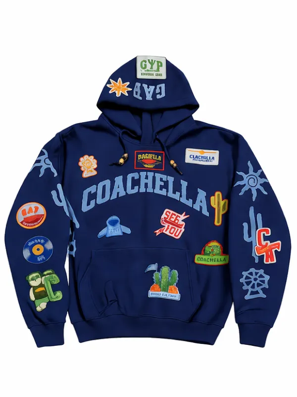 Gap × Coachella Special Edition Patches Navy Hoodie