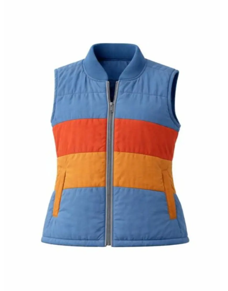 Liz-TV-Series-Shrinking-S03-Christa-Miller-Multicolor-Puffer-Vest