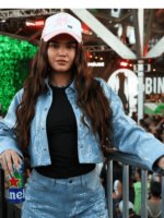 Paris Berelc Heineken House Coachella 2026 Denim Sequin Jacket
