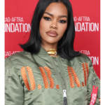 SAG-AFTRA-Foundation-Event-Teyana-Taylor-Olive-Green-Bomber-Jacket-Front