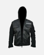 Sons Of Anarchy Black Faux Jacket with Hoodie