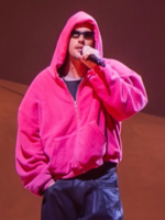 UnisexPink2026JustinBieberFauxFurHoodieCoachella