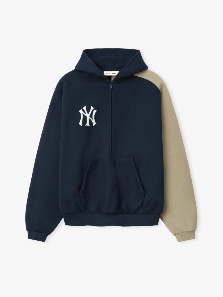 Essentials New York Yankees Raglan Half Zip Sport Hoodie