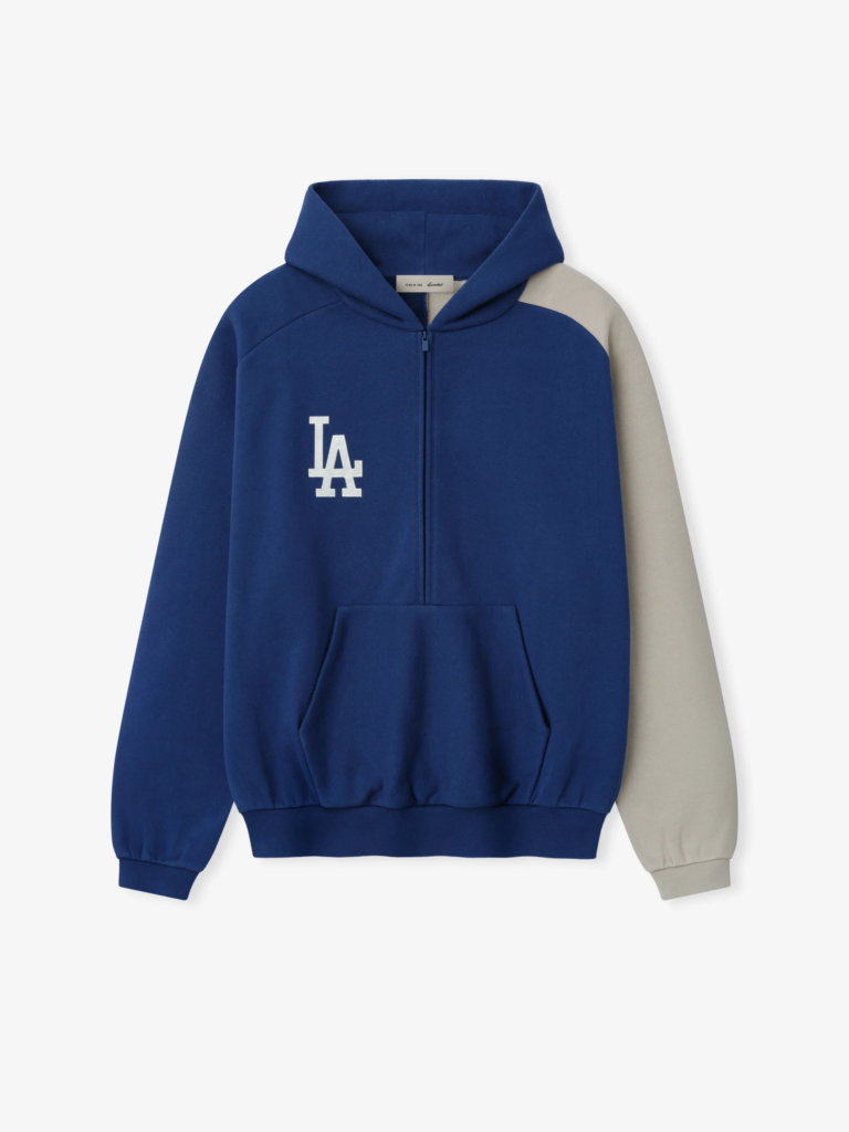 Fear Of God x MLB LA Dodgers Raglan Half Zip Sport Hoodie