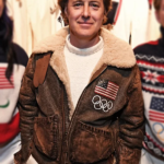 2026-Winter-Olympics-Team-USA-Brown-Leather-Flight-Jacket