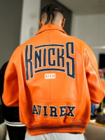 Josh-Hart-Knicks-Leather-Varsity-Jacket-Orange.webp