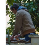 Lewis-Pullman-Remarkably-Bright-Creatures-Brown-Cotton-Jacket