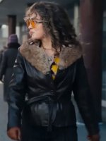 Ponies Haley Lu Richardson Shearling Leather Jacket