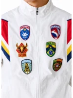 Recreated – FIFA World Cup 2026 Patches of National Soccer Teams White Nylon Track Jacket