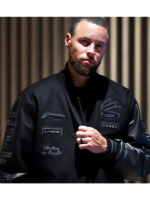 Steph Curry Li-Ning Partnership Black Varsity Jacket