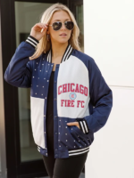 Chicago Fire FC Rhinestone Varsity Jacket