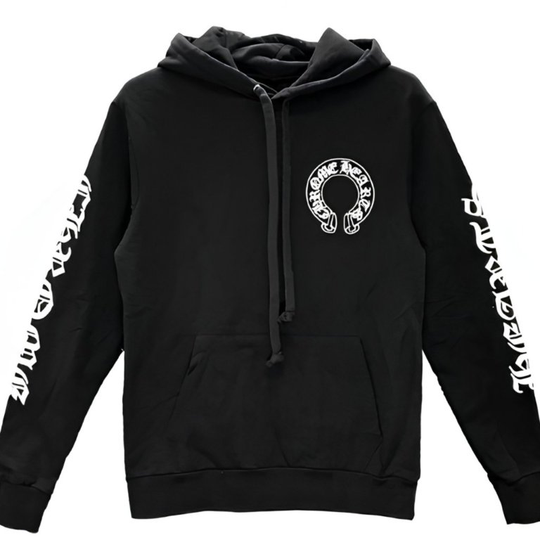 Chrome-Hearts-Back-Horseshoe-Hoodie-Black-White-Limited-Edition