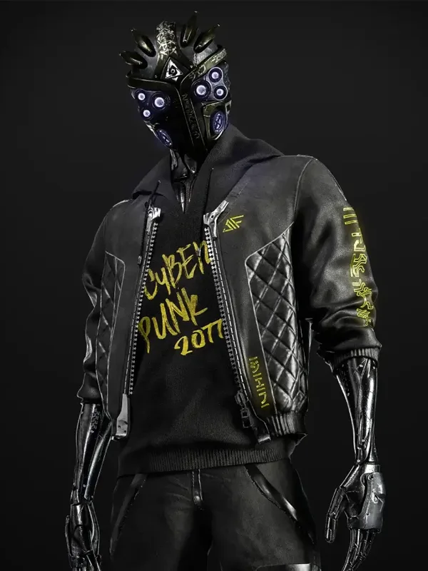 Cyberpunk-2077-Cyborg-Bomber-Leather-Jacket-Front-View Cyberpunk-2077-Cyborg-Bomber-Leather-Jacket-Front-View