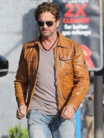 Gerard-Butler-Brown-Leather-Jacket